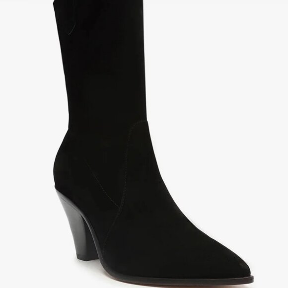 SCHUTZ Shoes - BNIB Schutz Mackie Nubuck Leather Bootie, Black, Women's 8.5